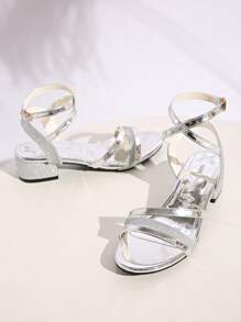 Women's New Summer French Style Strap Fashionable & Comfy Open-Toe Chunky Heel Sandals