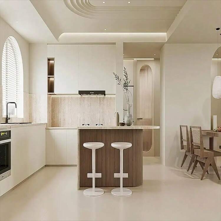 1 Roll Matte Pastel Solid Color Self-Adhesive Wallpaper, Vinyl Material, Suitable For Living Room, Bedroom Accent Wall, Home Decor, Bookshelf, Dining Table, Cabinet, Kitchen Decoration, Can Be Used For Room Decoration, Wall Paper, Room Decor, Wall Decoration - Beige - View 4