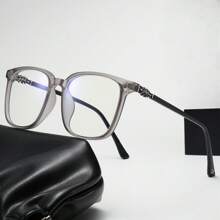 1pc Women's Clear Square Glasses, Polycarbonate (PC) Material, Suitable For Daily Accessories, Outdoor Photography, All Seasons, Can Be Used With Myopia Glasses, Solid Color Casual