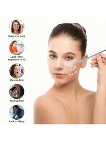 1 set de massage facial et de levage, comprenant un ventouse en silicone, un masseur en jade à double tête, utilisé pour détendre les yeux et le visage, un bâton de beauté étirable, soulageant l'enflure des yeux, la fatigue et les cernes avec un masseur facial, ainsi que des outils de beauté de la peau. Kit de massage sous vide portable, sans batterie, cadeau de vacances idéal pour les femmes - Multicolore - Voir 5