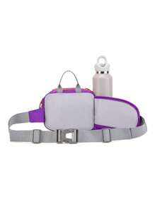 1 pieza Mochila de nailon, bolsa de cintura multifuncional para exteriores, bolsa para botella de agua deportiva, bolsa ligera para teléfono, bolsa de pecho unisex para senderismo