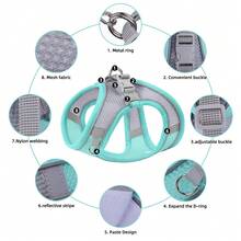 Comfortable Breathable Harness Chest With Leash For Dog Cat - 綠色 - 查看 2