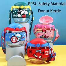 官方授权PPSU水杯：米奇、冰雪奇缘艾莎和蜘蛛侠图案。耐高温、密封防漏。适合日常使用、上学或外出。理想的生日/圣诞礼物。 - 彩色 - 查看 3