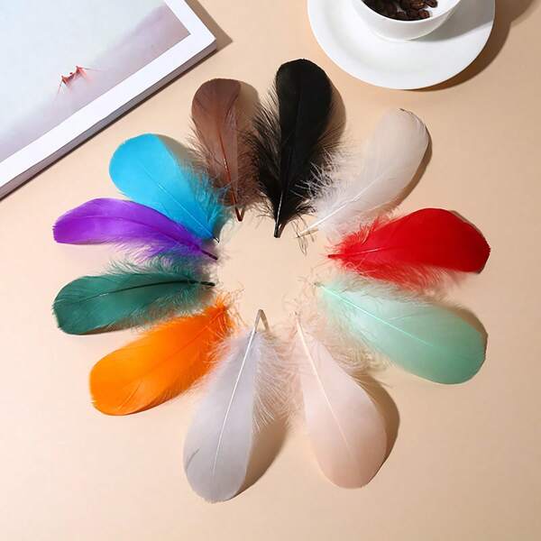 20-100pcs DIY Handmade Decorative Feathers For Dreamcatchers, Gift Boxes, Crafts Decor And Cat Toys