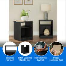 Room Decor  Home Decor  Open Shelf Nightstand, Set Of 2, White