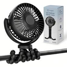 Ventilador portátil de pulpo pequeño. Ventilador manual 4 en 1. Alimentación por USB, regulación de velocidad de 3 niveles, vida útil de la batería prolongada, ligero y portátil. Se pueden configurar diferentes trípodes en diferentes formas. Ideal para oficinas, escritorios, cochecitos, dispositivos portátiles, es un imprescindible para campamentos de verano, la vuelta al cole, camping, senderismo, enfriamiento de escritorio en interiores y viajes frescos de verano.