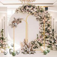 1 Set Balloon Rectangular Arch Stand, Metal Arch Kit For Birthday, Wedding, Bridal Shower, Graduation, Anniversary, Christening, Summer, Theme Party, Home Decor, Valentine, Halloween, Christmas,Christmas - Gold - View 9