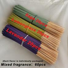 60pcs/120pcs Essence Of Summer: Lavender + Sage + Lemongrass Natural Incense Sticks, Home Decor, Tea Room & Hotel, Suitable For Meditation & Sleep Aid, Elevate Mood & Relaxation, Ideal Holiday Gift