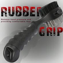 CHAMPKEY PRO Retractable Golf Club Brush | Oversized Brush Head With Soft Rubber Hand Grip &Amp; Retractable Groove Cleaner Golf Brush - Black - View 5