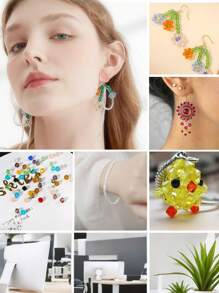 2400pcs 4MM Faceted Glass Beads Set Artificial Crystal Cut Beads Briolette Rondelle Crystal AB Beads Spacer Beads For Jewelry Making Bracelet Rings Necklace DIY 15/24 Colors