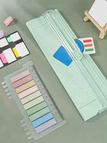 1 pièce Coupe-papier multifonctionnel A4 bidirectionnel, coupe-papier manuel portable avec règle, très adapté pour une utilisation dans les bureaux, les écoles et les salles d'étude