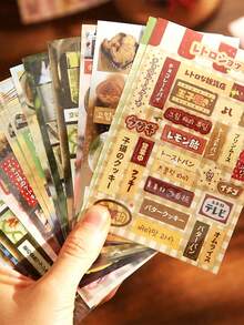 15张复古风格贴纸 - 千禧幻想笔记本，日式/ins甜点风格装饰贴纸，趣味游戏贴纸 - 独特涂鸦贴纸，适用于水瓶、汽车、电脑、吉他、自行车、摩托车、滑板、头盔、行李箱、日记本和相册 - 趣味DIY创意玩具 - 彩色 - 查看 3