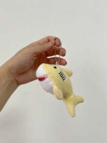 1pc Cute Personalized Plush Grey Shark Keychain, Fashionable Bag Decoration And Key Ring Pendant Car Accessories Bag Charm School Goth Y2k Halloween Accessories Teachers Day Christmas Gift Ideas - Grey - View 16