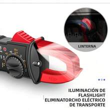 Medidor de abrazadera digital 4000 cuentas, multímetro de abrazadera de rango automático, mide voltaje , corriente CA, resistencia, capacitancia, frecuencia, prueba de diodos, prueba de NCV, Multimetro de Gancho, Pinza Amperimétrica con NCV y Pantalla Retroiluminada, Multímetro  Capacitancia, Resistencia, Pruebas Live Wire, Diodos, Continuidad - Rojo - Ver 5