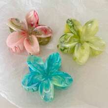 1/2pcs Tie Dye Hydrangea Claw Clip Fashion Hair Accessory For Women Accessories