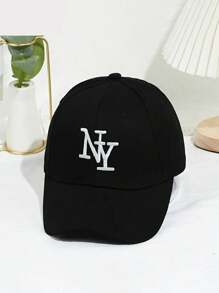 1 PIEZA Gorra de béisbol bordada - Sombrero protector solar transpirable con correa ajustable y parches con letra NY, Gorra ligera de verano para exteriores para correr/gimnasio/ropa de calle