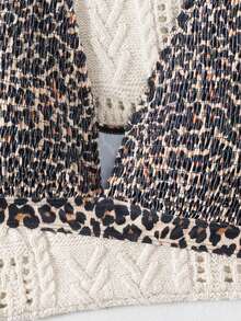 Summer Sexy Halter Printed Beach Swimsuit Top - Multicolor - View 6