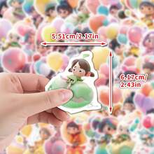 50PCS 3D Children's Balloon Series Stickers Vinyl Aesthetics Stickers Scrapbooking, Diary, Bumper, Skateboard, Water Bottle, Cartoon, Hard Hat, Car Stickers And Decals - Multicolor - View 2