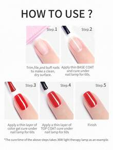 16毫升 2025升级版凝胶底油和封层，完美色彩凝胶指甲油，超亮泽持久，夏季美甲套装，可拆卸LED美甲灯，DIY设计，女士佳礼