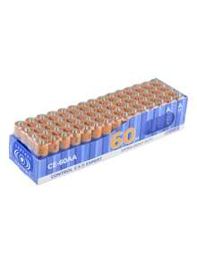 DTI Baterias Pilas Aa Control Expert Paquete 60 Piezas Mayoreo - Café integral - Ver 1