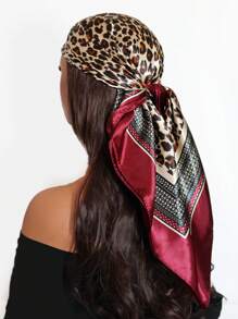 1 pièce Foulard carré en satin imprimé cachemire pour femmes, mode, convient pour les fêtes et l'usage quotidien, peut être utilisé comme bandana, fichu ou serre-tête. Accessoire idéal pour habiller votre look.