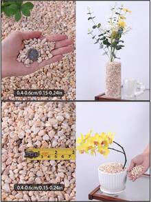 100/300/500/800g Decorative Pebble White -0.3-3cm Various Sizes Of Natural Stone Decorative Stones, Suitable For Outdoor Garden Plant Potted Plants, Flower Pots, Vases, Succulents, Hydroponic Green Plants As Decoration White Stone Rice, Can Also Be Used As Material Decoration Sand For Aquarium Fish Tanks, Micro Landscapes, Sand Tables, Very Suitable For Indoor Plants, Outdoor Balconies, Garden Courtyards, Garden Paths As Paving Stones