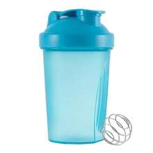 Sports Shaker Bottles Water Cups Whey Protein Powder Mixer Leak Proof Fitness Gym Shaker Outdoor Portable Drink Cup 400ML - 藍色 - 查看 12