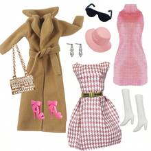11.5-12 Inch Luxury Doll Fashion Outfit Set With Accessories, 1/6 BJD Doll Clothes, Versatile Styles For Doll Dress Up, Suitable As Holiday Gift - 彩色 - 查看 6