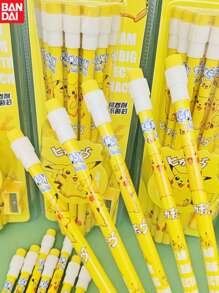 1pc/12pcs Bandai, Stationery, Pencil, Cartoon Pencil, Kawaii Student Stationery, Back To School Stationery, School Supplies, School Office Home Furnishings, Gifts, Perfect Party Gifts&Birthday Surprise Gifts, Ideal For Christmas, Halloween, Thanksgiving Gifts.