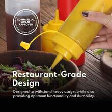 New Foodservice 26115 Squeeze Bottles, Plastic, 8 Oz,, Pack Of 6