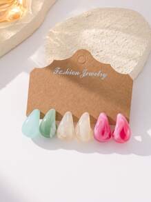Ensemble de boucles d'oreilles style goutte d'eau Europe et États-Unis, boucles d'oreilles élégantes de luxe uniques