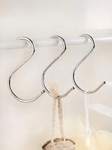 S Hooks For Hanging, Metal S Shaped Hook Heavy Duty Hanging Hooks For Pot Rack, Pans Plant, Towels, Jeans, Closet, Clothes, Hats, Cups In Kitchen, Bathroom, Bedroom And Office