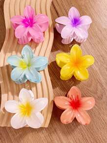 4 Stück Frauen Y2K Blumen-förmige Laser Meerjungfrau Haarclips, Große Größe: 8cm/3,15 Zoll, Rosa/Weiß/Blau/Gelb, leichtes Kunststoff Haarclips, modisch, vielseitig, elegant, minimalistisch, einfarbige Haaraccessoires geeignet für den täglichen Gebrauch, Lässig-Partys, Arbeitswegeverkehr, exklusive Haarstyling zum Hochbinden von Haaren, Dutt, Gesichtwaschen, Baden, Schminken und Kombinieren von Kleidung mit Accessoires, Kopfbedeckungen, Ornamente und Clips, Schul-Valentinstag Haarklammer Haarspangen Haargreifer Haarklammer