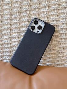 3pcs Luxury Leather Texture Phone Cases, Black, Gray, Brown, Compatible With IPhone 11/12/13/14/15/16 Pro Max/17/17 Pro/17 Pro Max/17 Air, Autumn/Winter - Multicolor - View 3