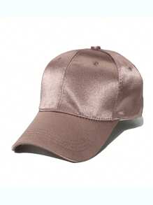 1 Stück unifarbene Unisex Seide Satinbasecap, vielseitiger Sonnenschutzvisier Hut für Frühling & Sommer