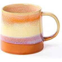 Large Ceramic Coffee Mugs, 20 - And Microwave Safe (Blue Green)-Holidaygift - Orange - View 1