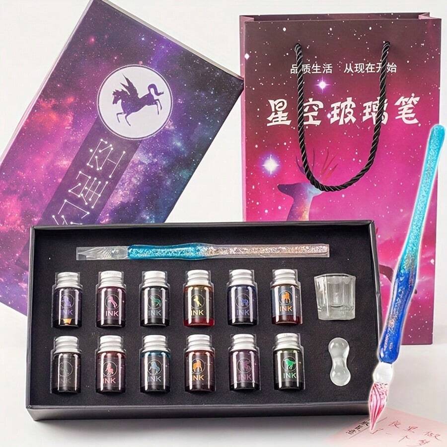 Glass Dip Pen Set, Calligraphy Dip Pen, Suitable For Art Painting, Writing, Drawing, Signing, Artist Gift - Sets - View 1