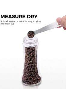 6 件套不锈钢量勺，厨房烘焙用量勺，精确食物测量 - 彩色 - 查看 5