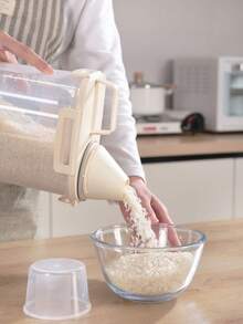 1/2 Pcs Kitchen Airtight Storage Jars, PET Material Dust-Proof Waterproof Pest-Proof Cereal Canister, Stackable Fridge Storage Box, Kitchen Storage Container, Food Storage Box, Rice Storage Box, Suitable For Storing Grains, Rice, Pasta, Flour And Sugar