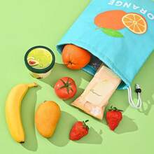 1/3PCS Cartoon Print Insulated Bag, Nylon Fabric With Built-In Aluminum Foil Thermal Layer, Keeps Fresh And Cold, Large Capacity Design, Easily Stores Ice Cream, Popsicles, Fruits, Fresh Ingredients, Suitable For Outdoor Travel. Drawstring Closure Design, Pull The Rope To Tighten The Bag Opening, Easy To Access Items. Multiple Cute Patterns Available, High Aesthetic Value, Versatile For Daily Use. - View 7