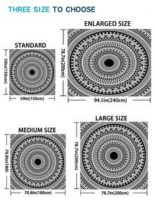 1 件新款户外防水防沙数码印花野餐垫/沙滩巾，时尚清新图案，适合露营和野餐