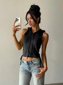 Liso    Casual    Canalé  Cordón - Negro - Ver 1