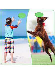 Juego de 3 discos voladores para perros, juguetes interactivos de entrenamiento para mascotas, disco de goma de silicona suave para perros, disco volador para cachorros, disco flotante ligero y suave - Multicolor - Ver 7