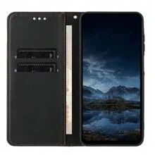 Funda con tapa para teléfono con patrón de color bloque para Galaxy, Redmi, Honor, Oppo, con cierre magnético y base plegable