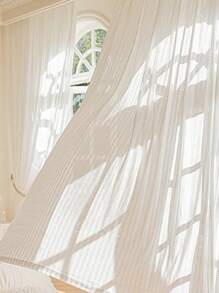 1 Peça Cortina Jacquard Semi-Transparente Relevo Premium de Malte, Adequada para Quarto ou Sala de Estar