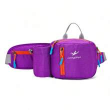 1 pieza Mochila de nailon, bolsa de cintura multifuncional para exteriores, bolsa para botella de agua deportiva, bolsa ligera para teléfono, bolsa de pecho unisex para senderismo
