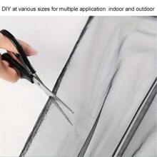 Mosquito Netting Curtain For Outdoor - Heavy-Duty Bug Proof Screen For Patio, Gazebo, Pergola - Easy Install, Weather-Resistant Semi-Transparent Mesh Curtains Keep Insects Out (Cord Not Included)