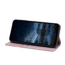 For Galaxy Redmi Honor Oppo Black Colorblocking Pattern Phone Case With Wallet Case Folding Base Leather Magnetic Closure Phone Case Waterproof Shockproof Anti-Fall Scratch Resistant Full Cover