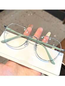 1 件女士高吸引力水平学生轻圆脸展示脸平面平板光镜普通框架，学校和电脑阅读游戏电视手机 - 彩色 - 查看 6