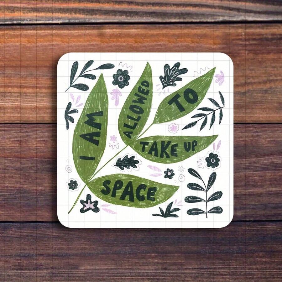 3 英寸“用‘我可以占据空间’乙烯基贴纸展现自信——非常适合活动家、学生和有权力的个人；增强您的笔记本电脑、日记本或工作空间；为鼓舞人心、倡导和激励贴纸系列增添大胆元素；非常适合办公室、工作室和个人空间”